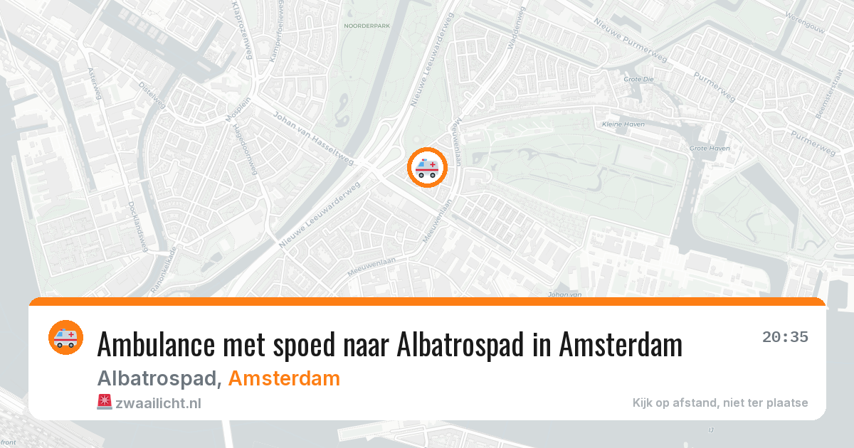 Ambulance met spoed naar Albatrospad in Amsterdam — 8 jun 2026