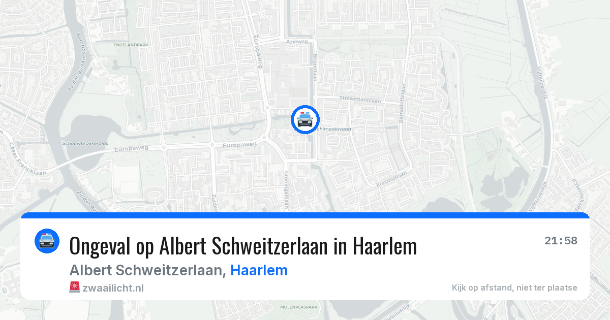 Ongeval op Albert Schweitzerlaan in Haarlem — 12 apr 2026