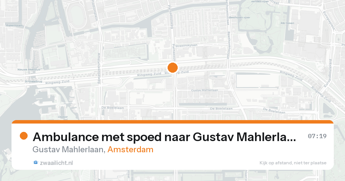 Ambulance met spoed naar Gustav Mahlerlaan in Amsterdam — 22 aug 2026