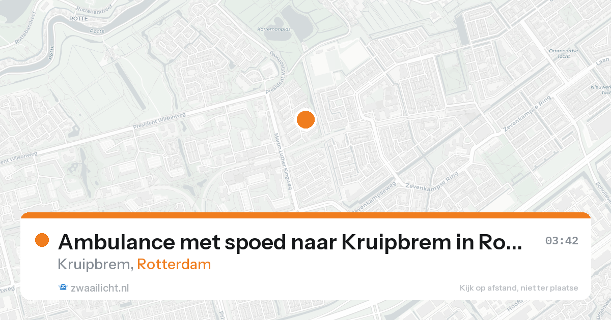 Ambulance met spoed naar Kruipbrem in Rotterdam — 14 jul 2026