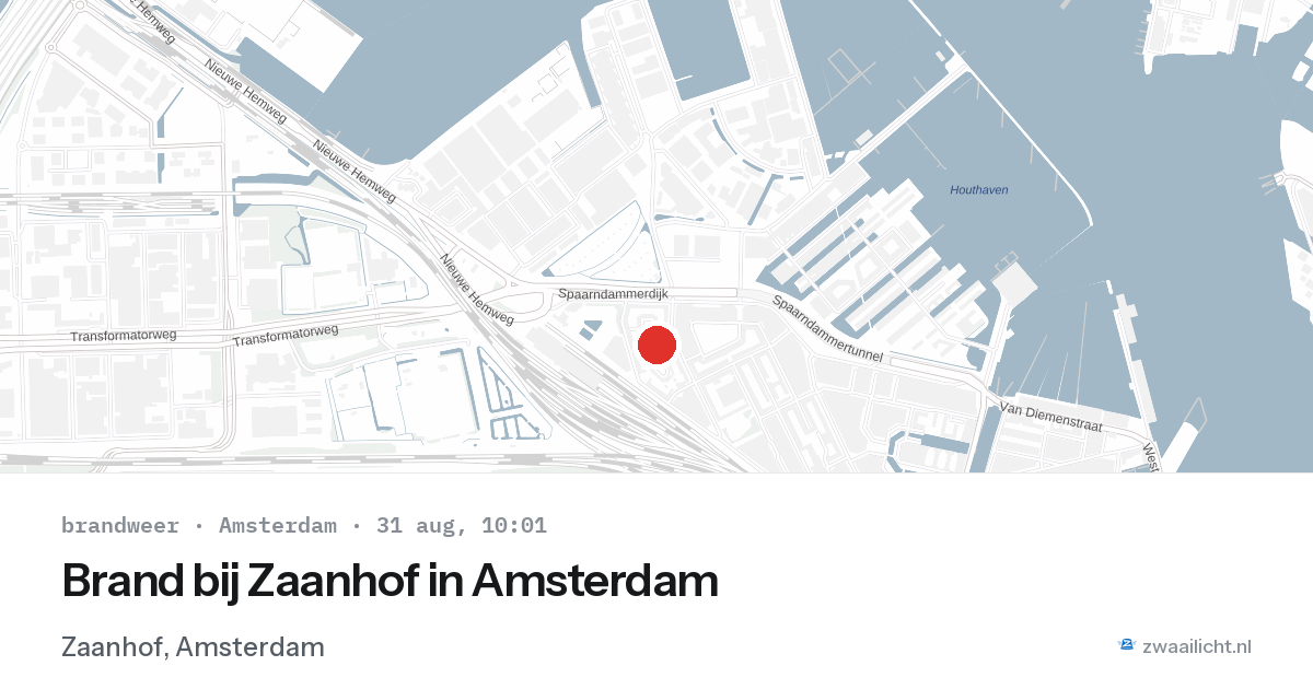 Brand bij Zaanhof in Amsterdam — 31 aug 2026