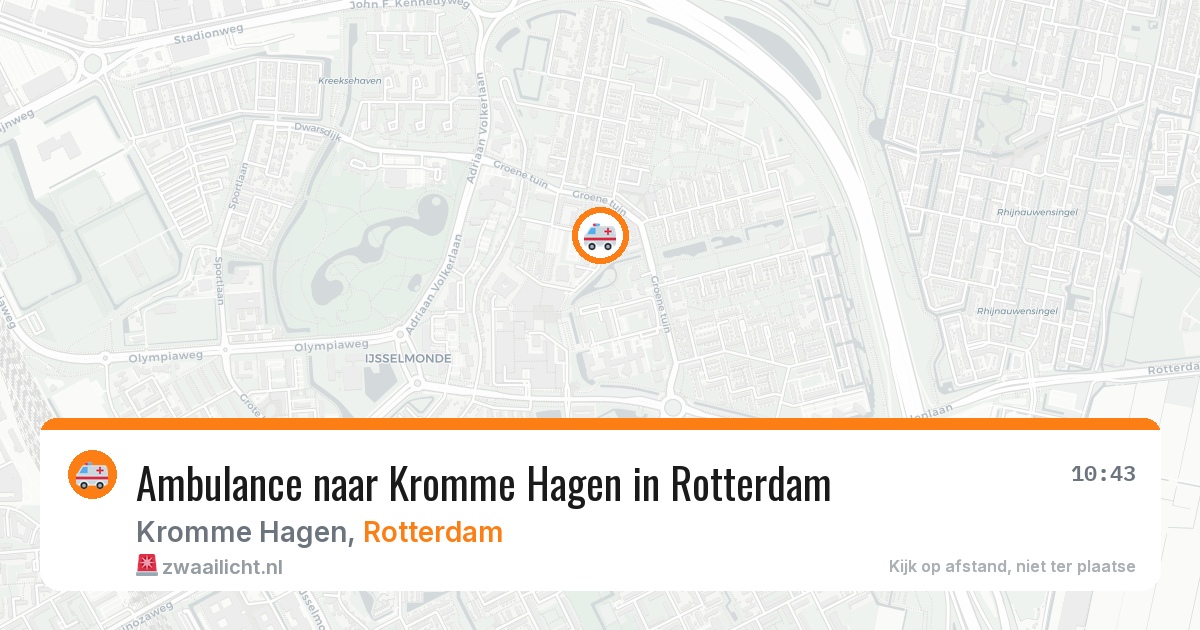 Ambulance naar Kromme Hagen in Rotterdam — 2 apr 2026