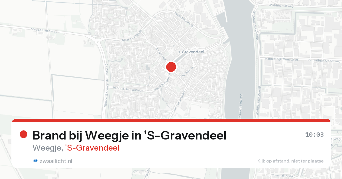 Brand bij Weegje in 'S-Gravendeel — 18 aug 2026