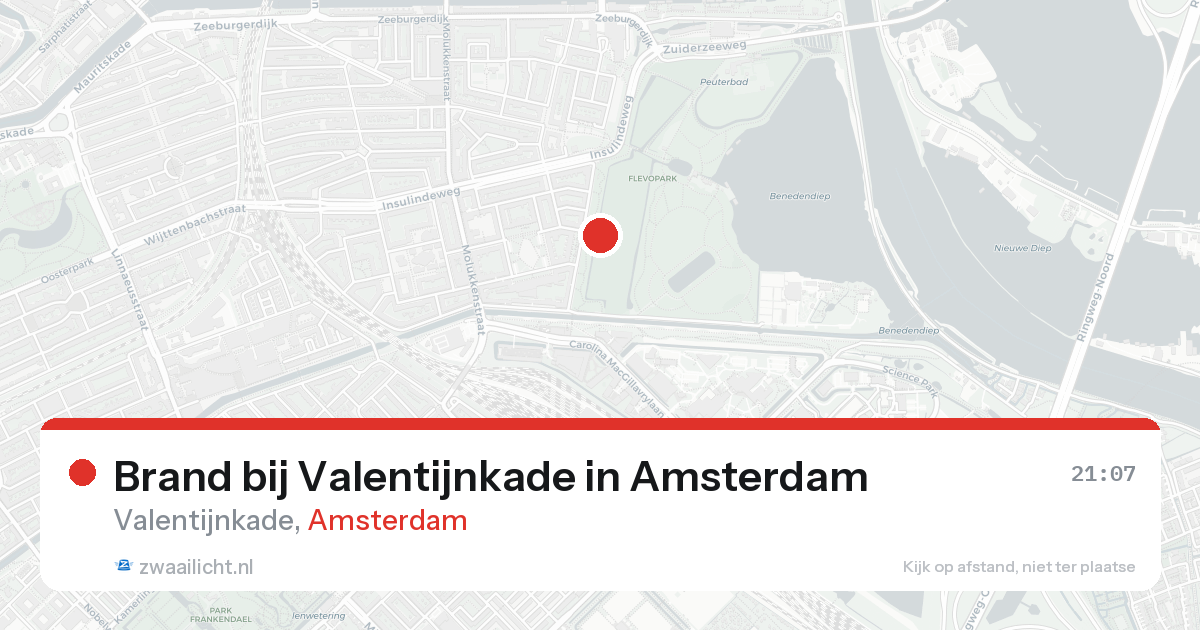 Brand bij Valentijnkade in Amsterdam — 27 mei 2026