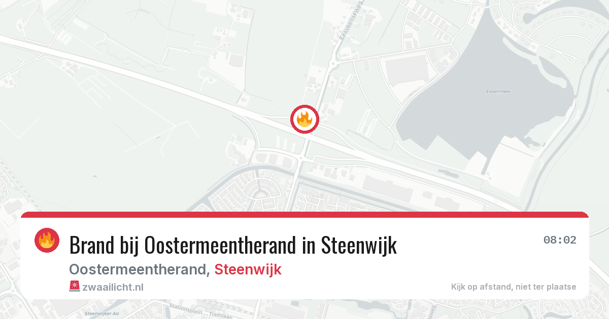 Brand bij Oostermeentherand in Steenwijk — 25 apr 2026