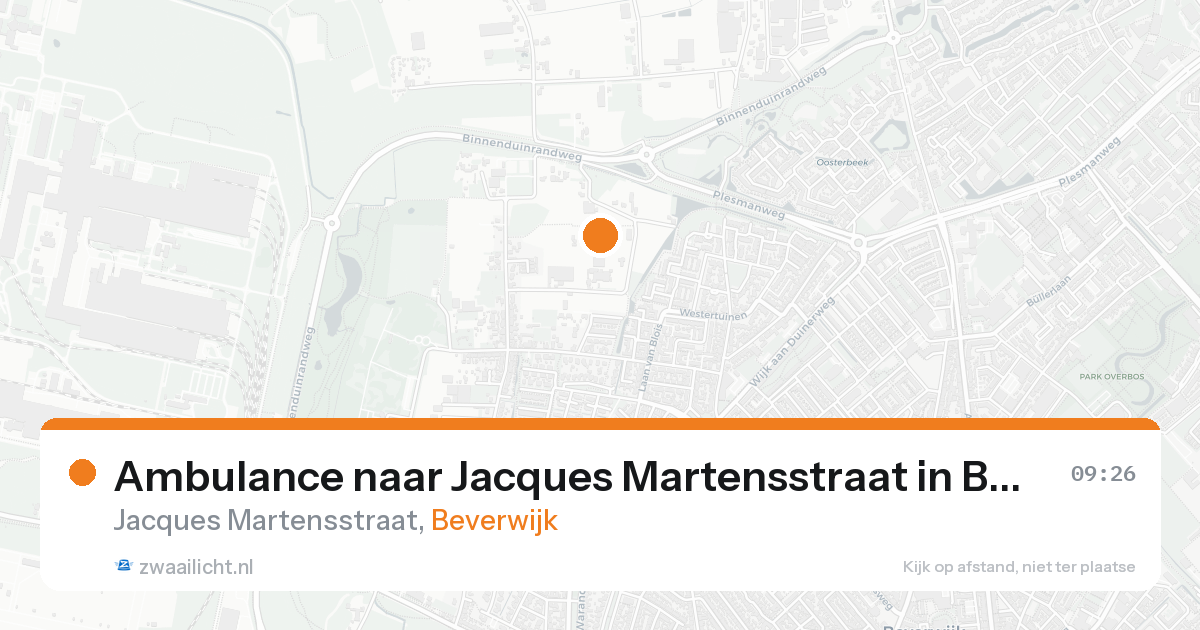 Ambulance naar Jacques Martensstraat in Beverwijk — 22 aug 2026