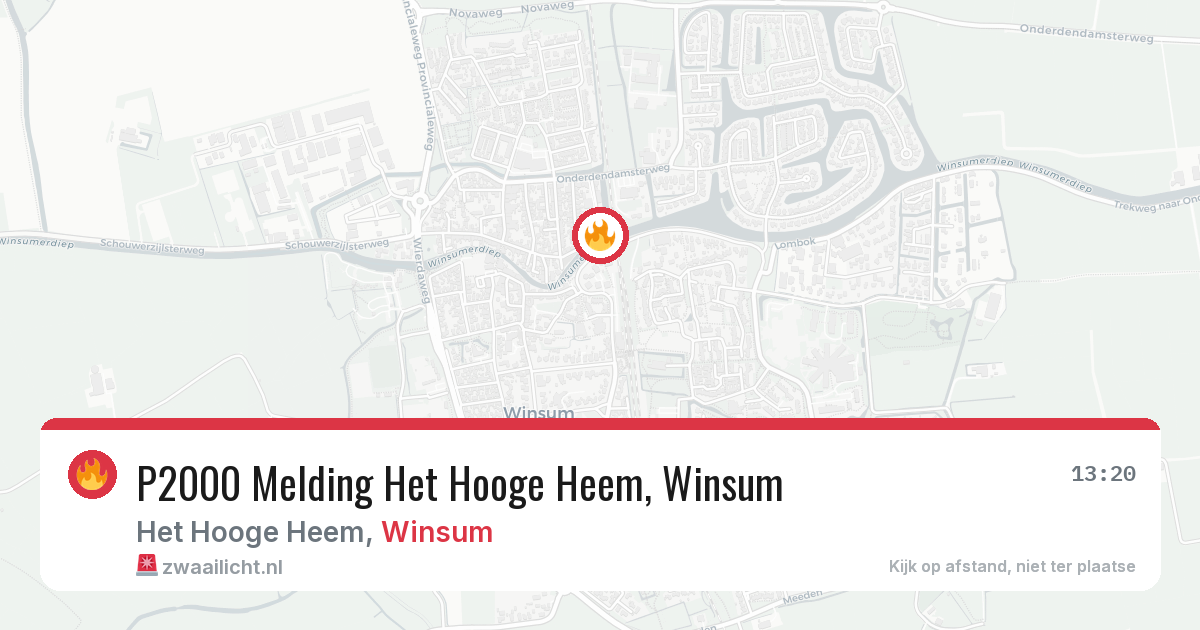 P2000 Melding Het Hooge Heem, Winsum — 30 mrt 2026