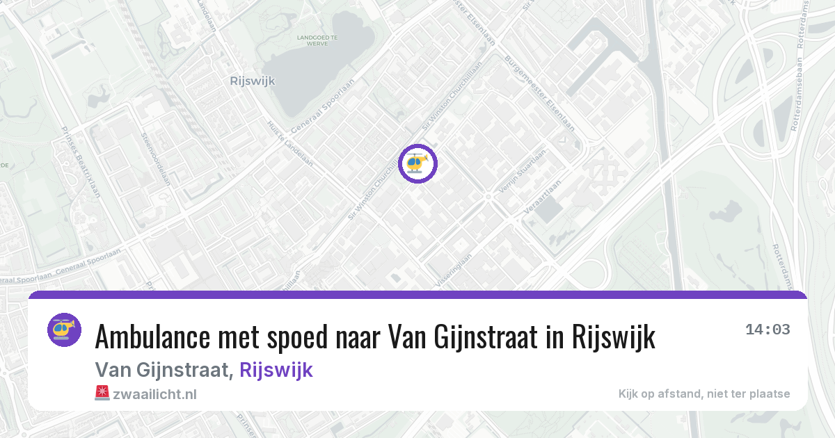 Ambulance met spoed naar Van Gijnstraat in Rijswijk — 29 jul 2026