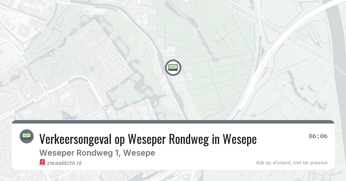 Verkeersongeval op Weseper Rondweg in Wesepe — 29 jan 2026
