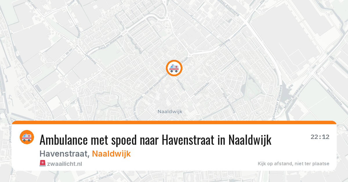 Ambulance met spoed naar Havenstraat in Naaldwijk — 24 apr 2026