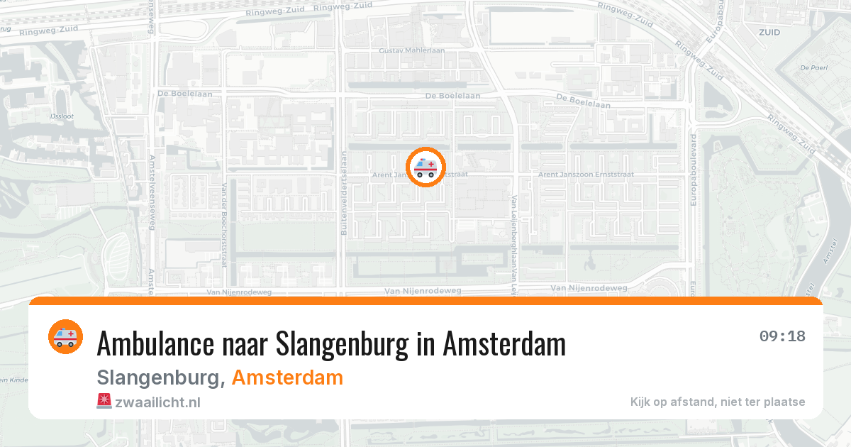 Ambulance naar Slangenburg in Amsterdam — 1 jun 2026