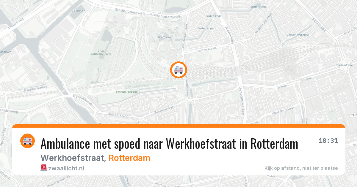 Ambulance met spoed naar Werkhoefstraat in Rotterdam — 28 mei 2026