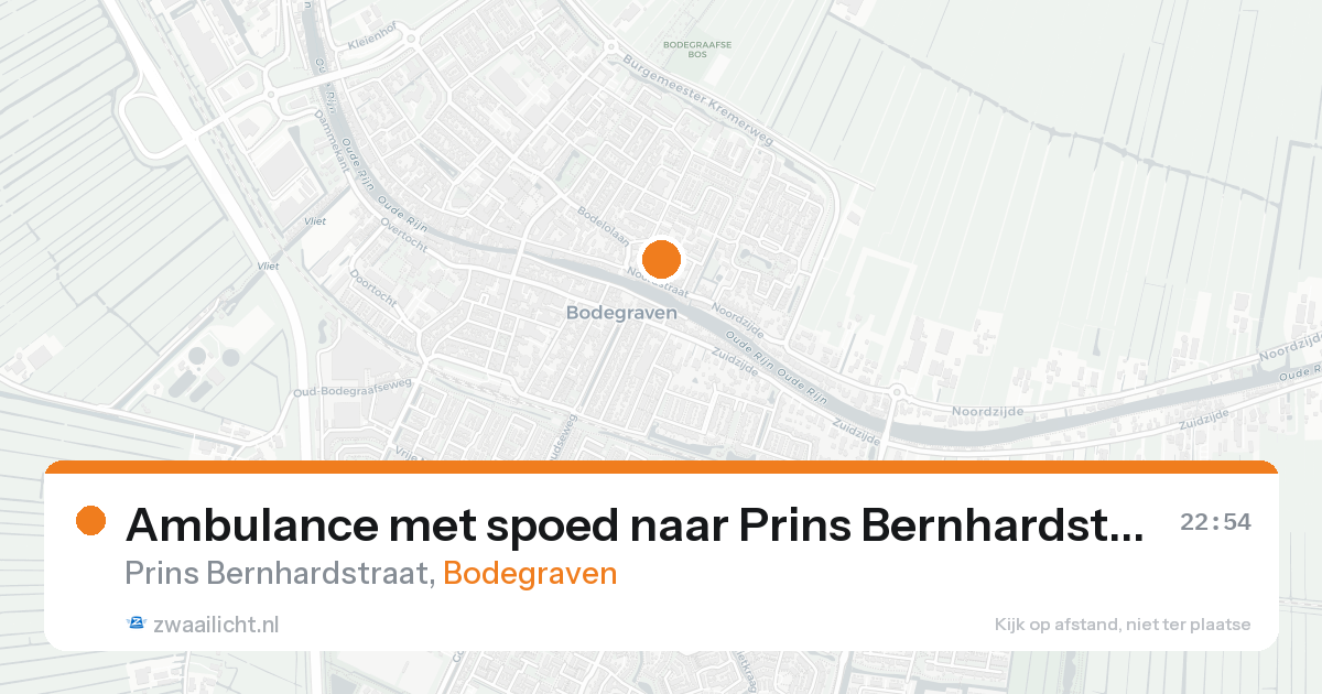 Ambulance met spoed naar Prins Bernhardstraat in Bodegraven — 13 jul 2026