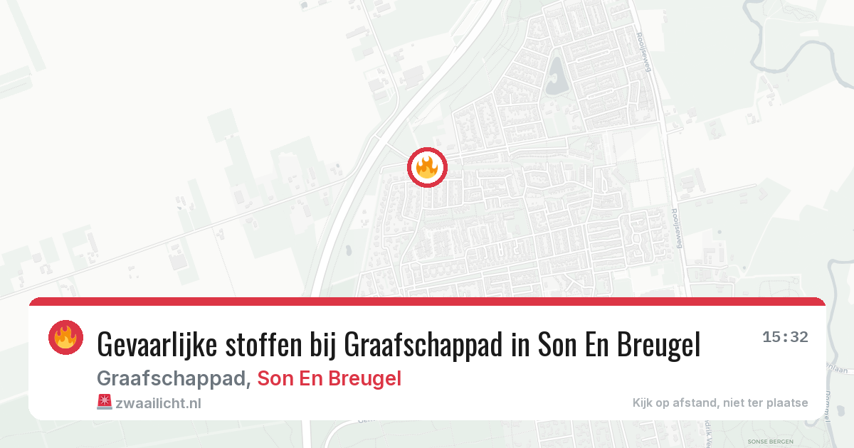 Gevaarlijke stoffen bij Graafschappad in Son En Breugel — 15 jun 2026