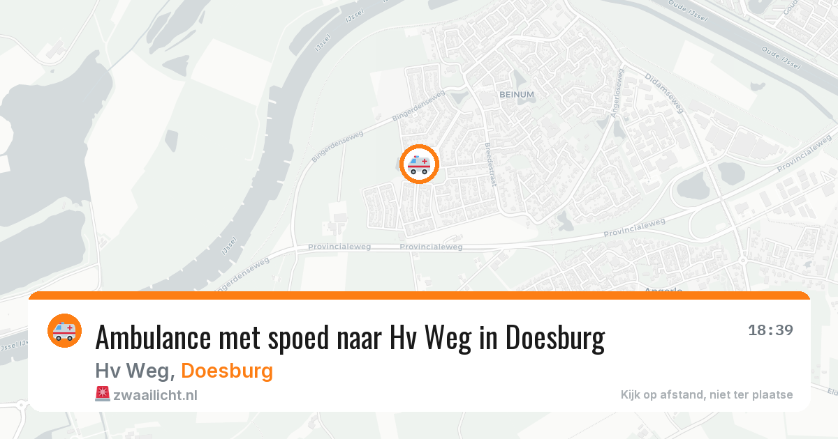 Ambulance met spoed naar Hv Weg in Doesburg — 21 mei 2026