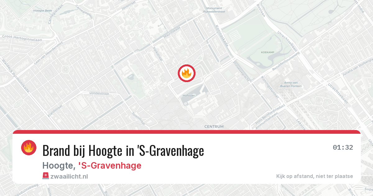 Brand bij Hoogte in 'S-Gravenhage — 9 jul 2026