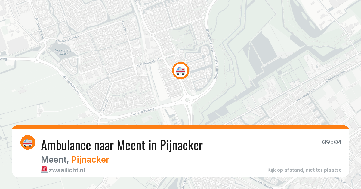 Ambulance naar Meent in Pijnacker — 3 aug 2026