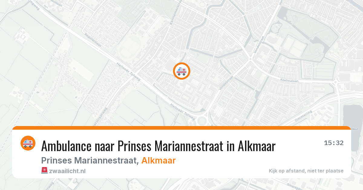 Ambulance naar Prinses Mariannestraat in Alkmaar — 13 jul 2026
