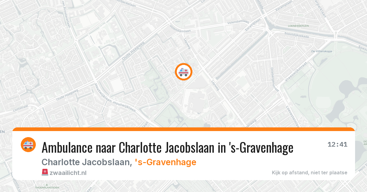 Ambulance naar Charlotte Jacobslaan in 's-Gravenhage — 16 mrt 2026