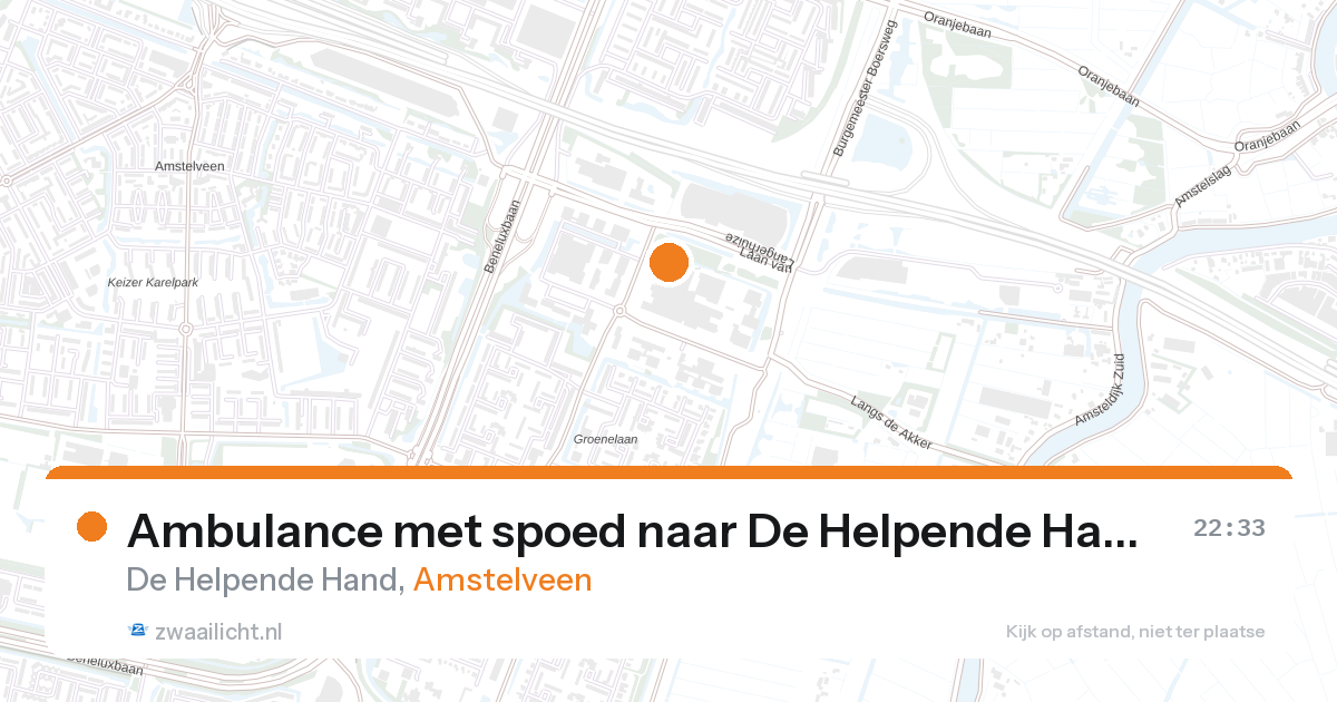 Ambulance met spoed naar De Helpende Hand in Amstelveen — 27 aug 2026