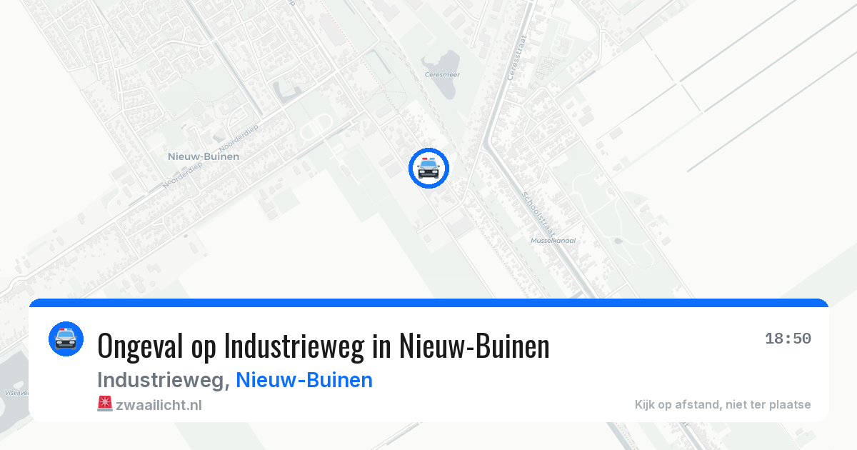 Ongeval op Industrieweg in Nieuw-Buinen — 30 jul 2026