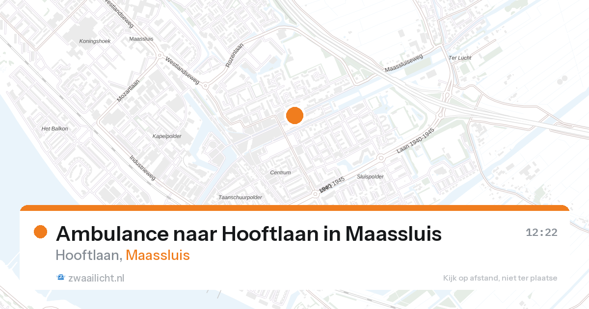 Ambulance naar Hooftlaan in Maassluis — 27 aug 2026