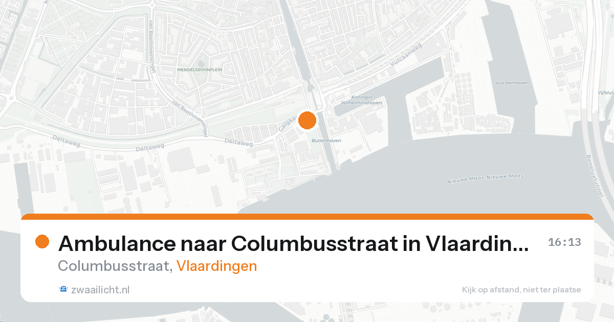 Ambulance naar Columbusstraat in Vlaardingen — 30 jan 2026