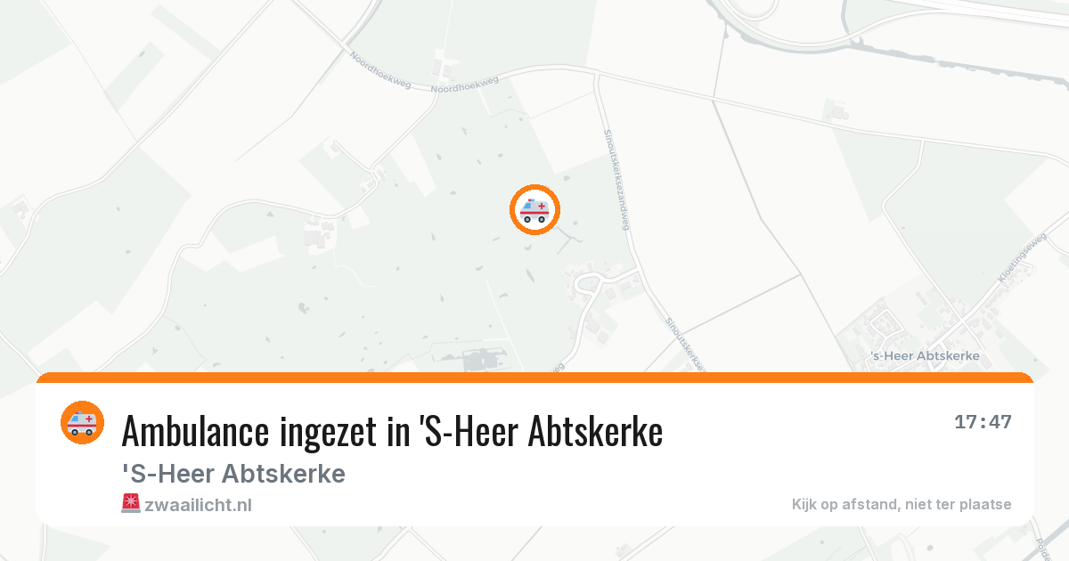 Ambulance ingezet in 'S-Heer Abtskerke — 12 aug 2026
