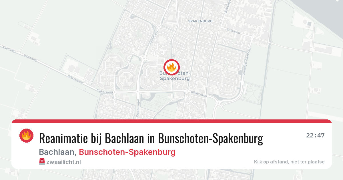 Reanimatie bij Bachlaan in Bunschoten-Spakenburg — 20 mrt 2026