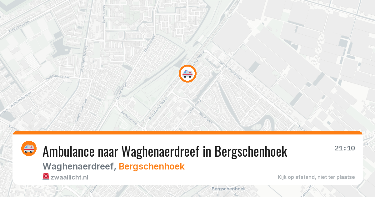 Ambulance naar Waghenaerdreef in Bergschenhoek — 8 jul 2026
