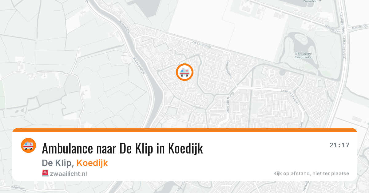 Ambulance naar De Klip in Koedijk — 21 apr 2026