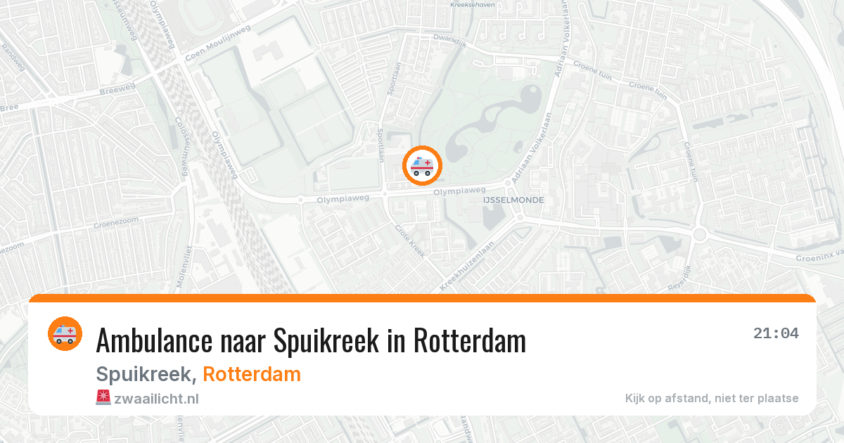 Ambulance naar Spuikreek in Rotterdam — 12 jun 2026
