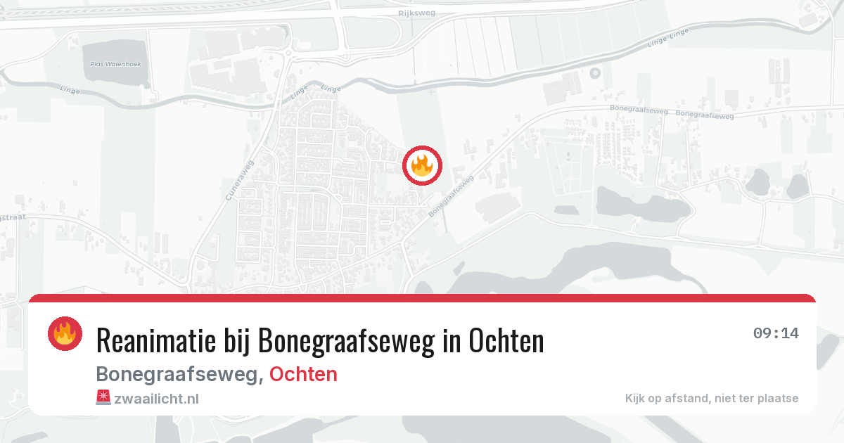 Reanimatie bij Bonegraafseweg in Ochten — 1 mrt 2026