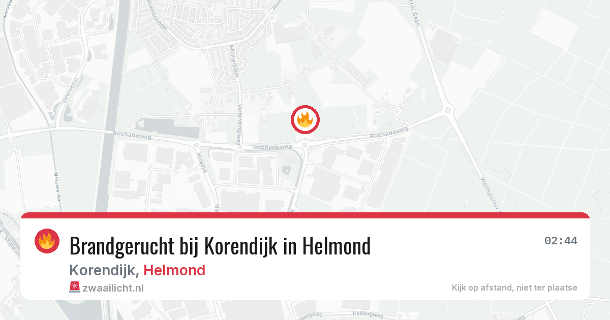 Brandgerucht bij Korendijk in Helmond — 27 jul 2026
