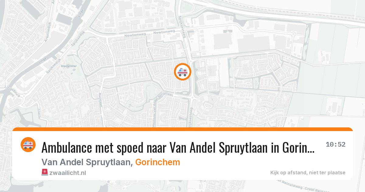 Ambulance met spoed naar Van Andel Spruytlaan in Gorinchem — 23 mei 2026