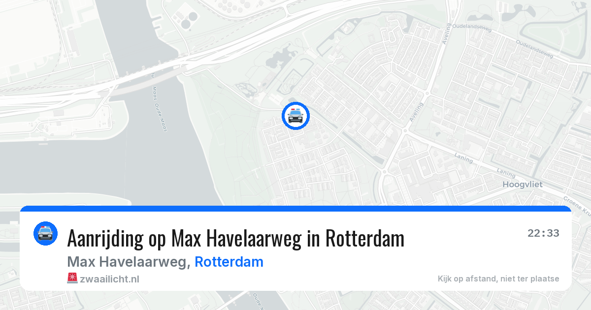 Aanrijding op Max Havelaarweg in Rotterdam — 28 mrt 2026