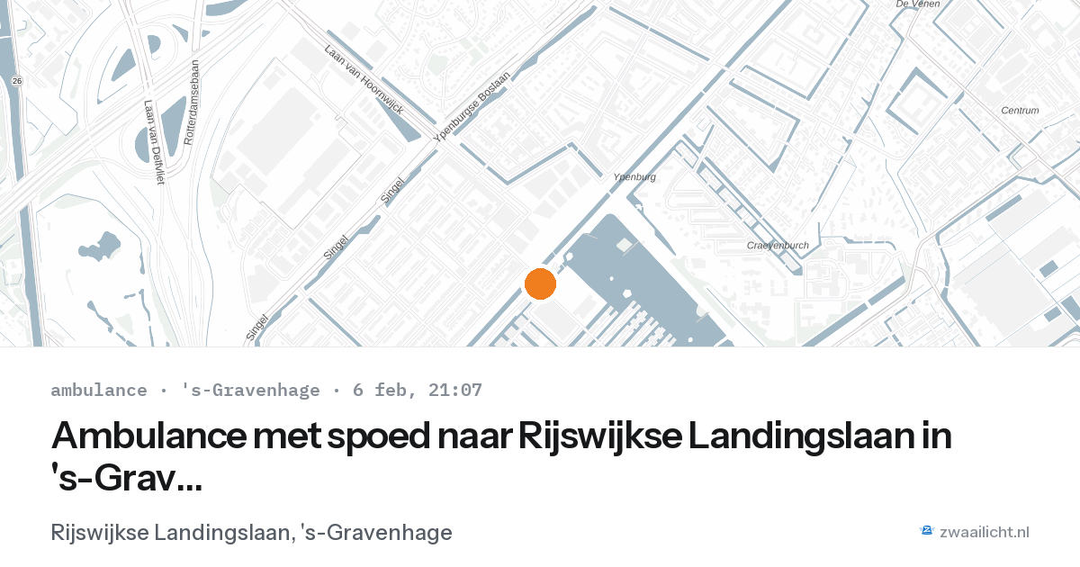 Ambulance met spoed naar Rijswijkse Landingslaan in 's-Gravenhage — 6 feb 2026
