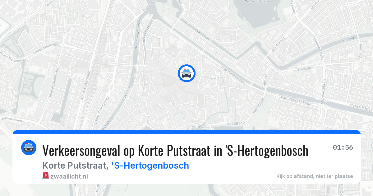 Verkeersongeval op Korte Putstraat in 'S-Hertogenbosch — 16 jul 2026