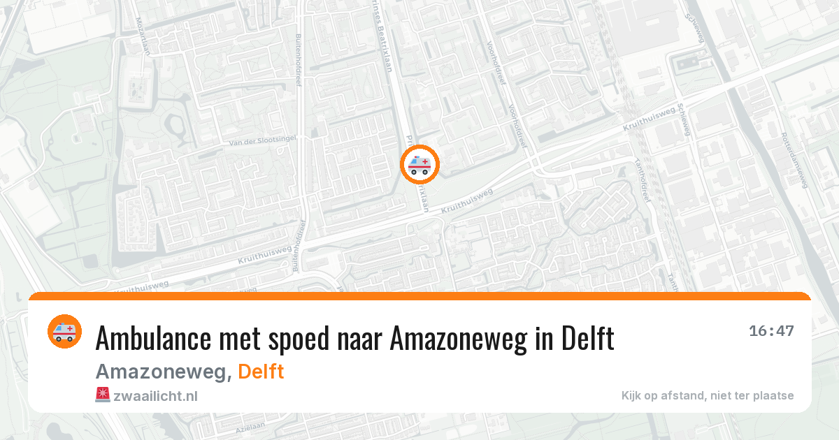 Ambulance met spoed naar Amazoneweg in Delft — 30 jan 2026