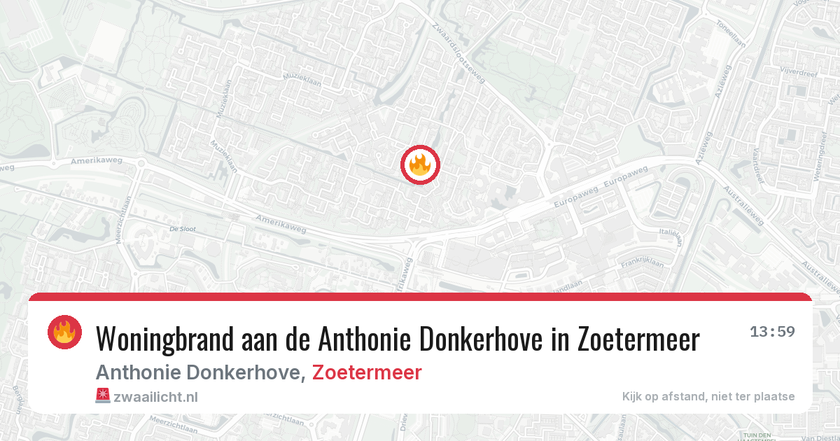 Woningbrand aan de Anthonie Donkerhove in Zoetermeer — 17 jul 2026