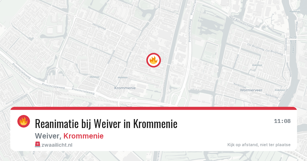 Reanimatie bij Weiver in Krommenie — 23 jan 2026