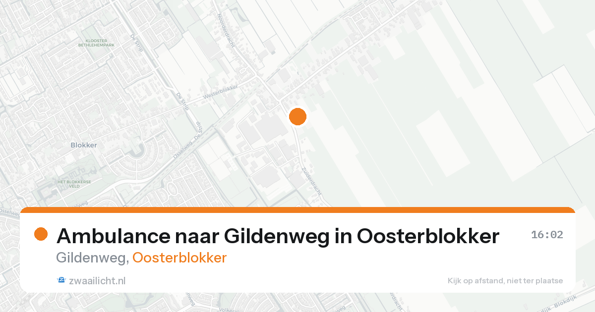 Ambulance naar Gildenweg in Oosterblokker — 21 aug 2026