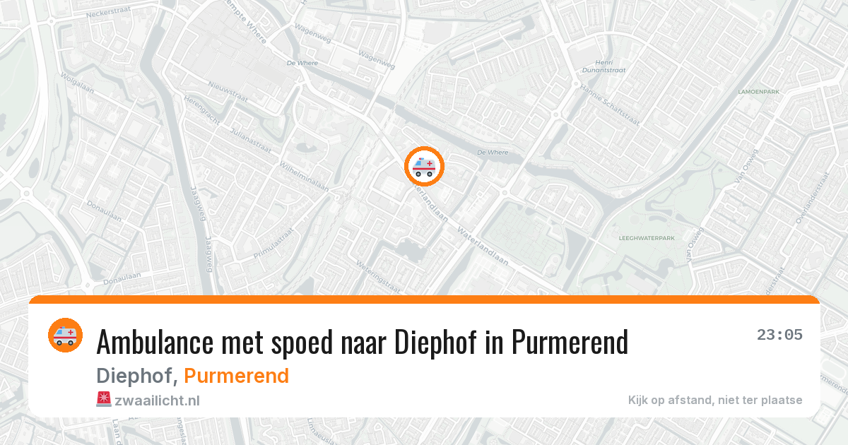 Ambulance met spoed naar Diephof in Purmerend — 22 mrt 2026