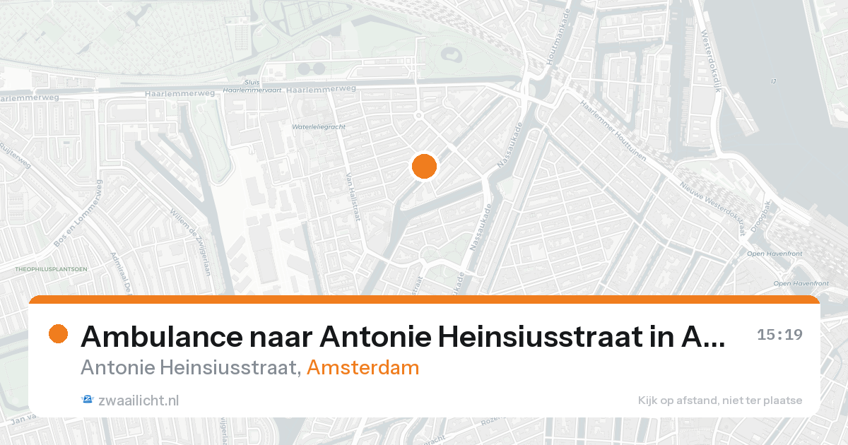Ambulance naar Antonie Heinsiusstraat in Amsterdam — 16 aug 2026