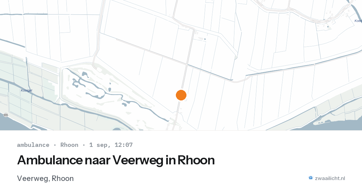 Ambulance naar Veerweg in Rhoon — 1 sep 2026