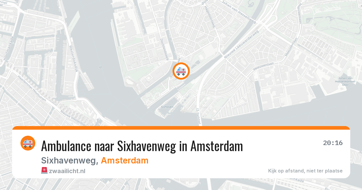 Ambulance naar Sixhavenweg in Amsterdam — 13 jul 2026