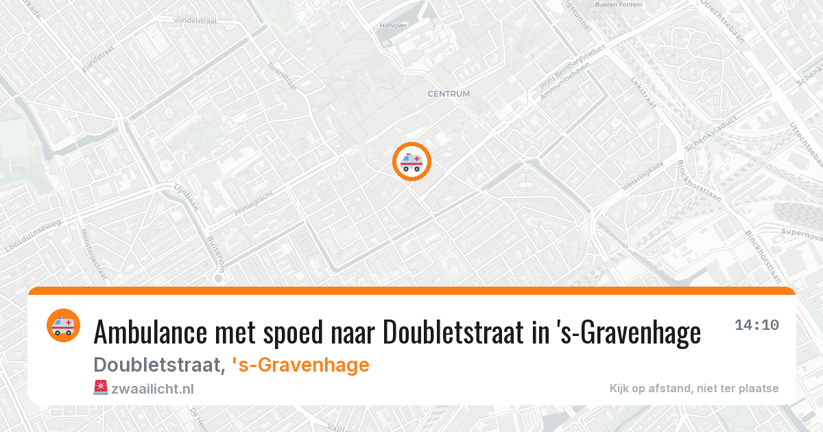 Ambulance met spoed naar Doubletstraat in 's-Gravenhage — 2 aug 2026