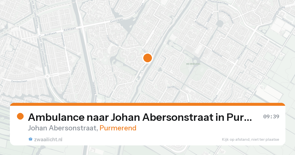 Ambulance naar Johan Abersonstraat in Purmerend — 30 mei 2026