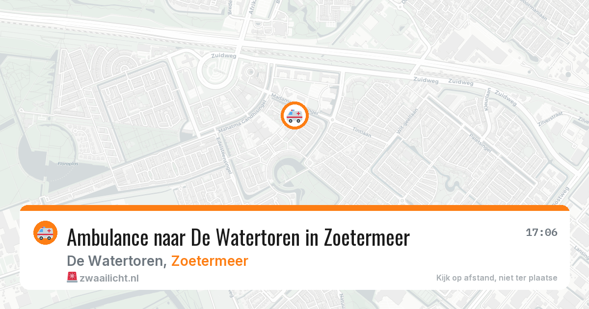 Ambulance naar De Watertoren in Zoetermeer — 16 mrt 2026