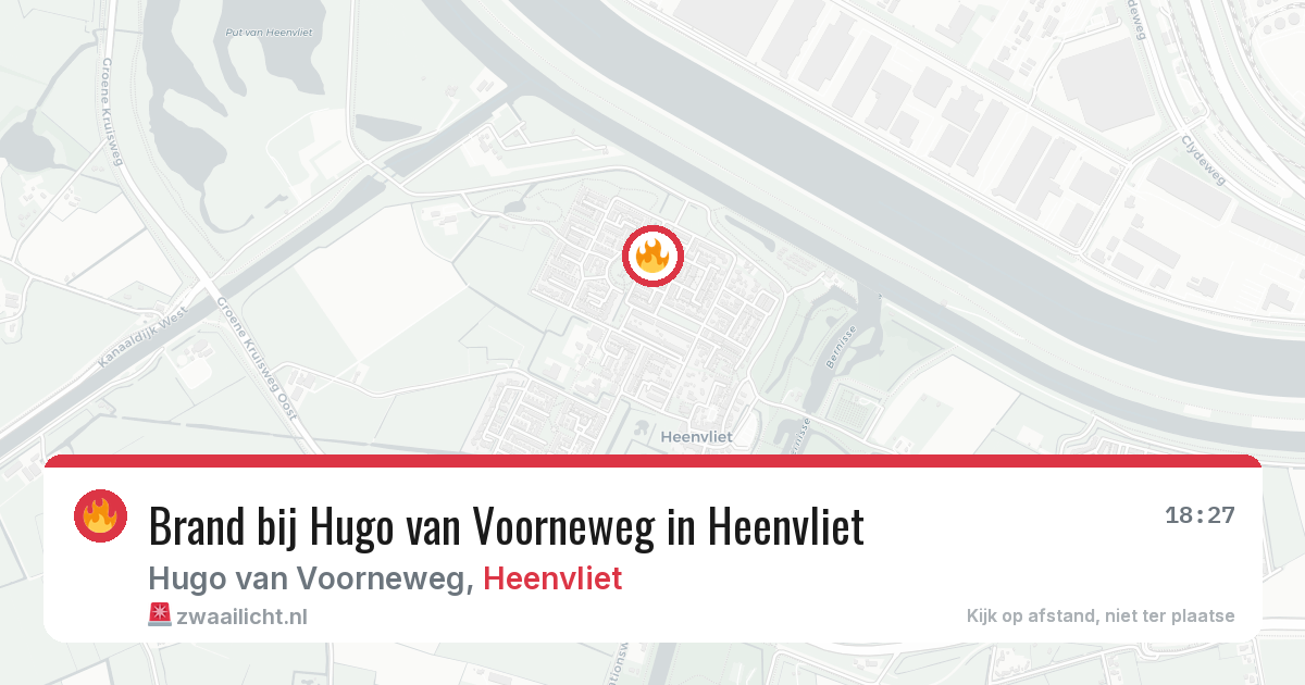 Brand bij Hugo van Voorneweg in Heenvliet — 30 jun 2026